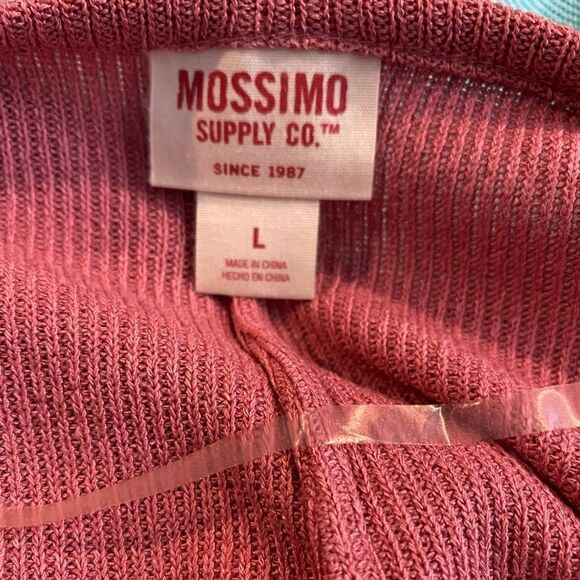MOSSIMO supply co. Pink flare fine knit wide scoop neck‎ tunic top - Picture 2 of 6